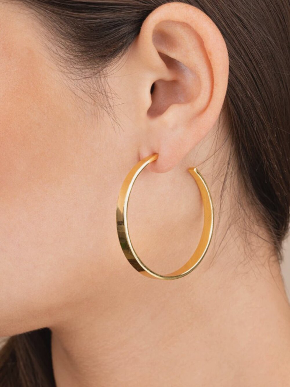 REVOLVE 14K Polished Gold Jewel Tone Chunky Hoop Earrings, O/S